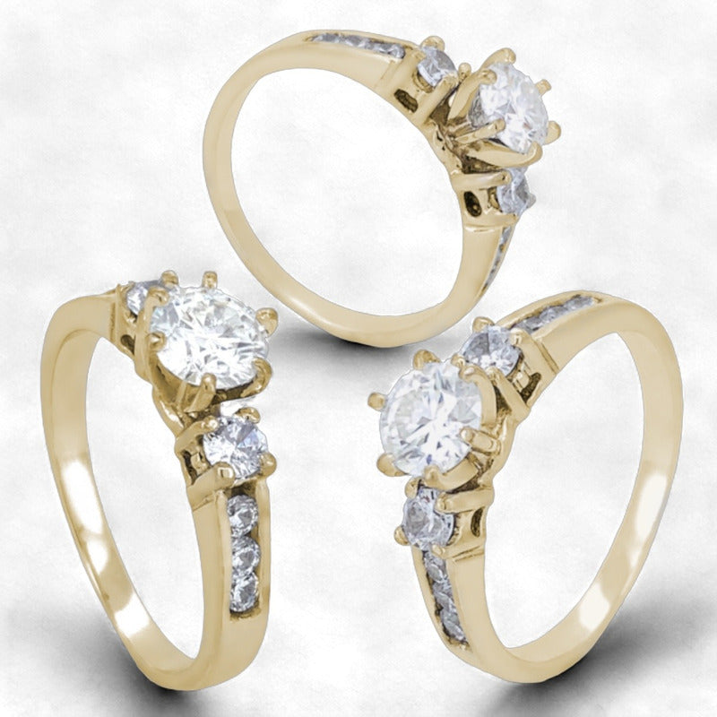 Anillo De Compromiso Oro 10k Moissanita Certificado Dama Prs