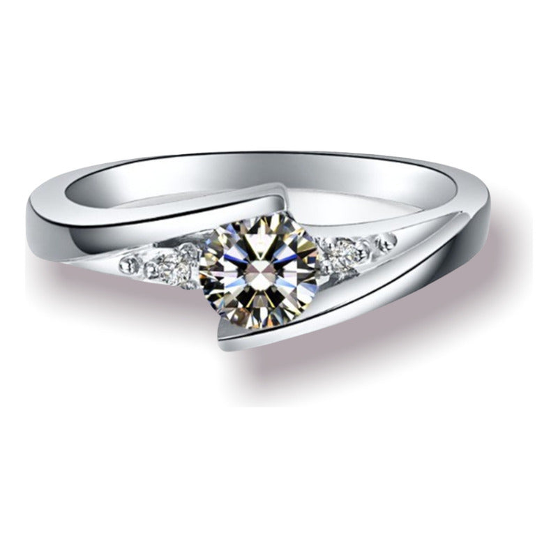 Anillo Compromiso Oro 14k Diamantes Naturales .29ct Totales