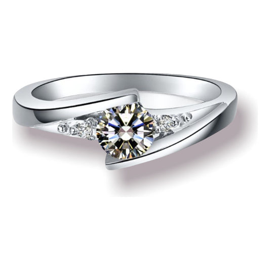 Anillo Compromiso Oro 14k Diamantes Naturales .29ct Totales
