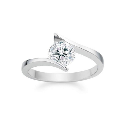 Anillo Compromiso Oro Solido 10k Diamante 0.15ct Slm