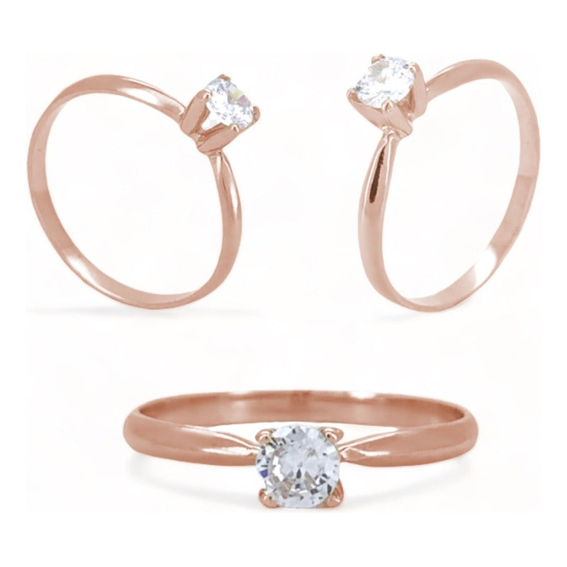 Anillos De Compromiso Oro 14k Diamante 0.25ct Love D