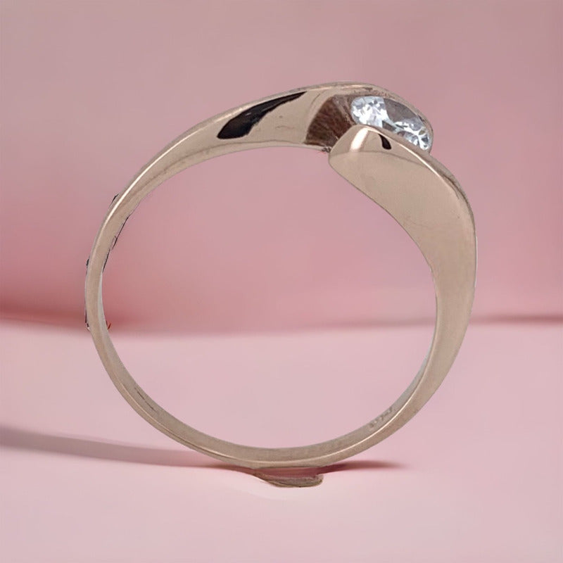 Anillos De Compromiso Oro 10k Brillante Cz Lady