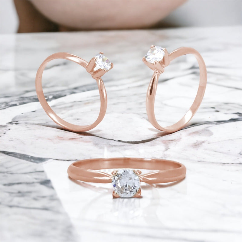Anillos De Compromiso Oro 14k Diamante 0.25ct Love D