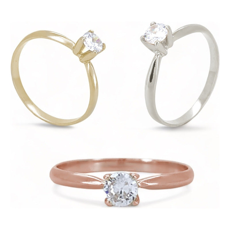 Anillos De Compromiso Oro 14k Diamante 0.25ct Love D