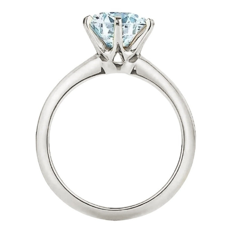 Anillo De Compromiso Oro 14k Moissanita 0.50ct Certificado