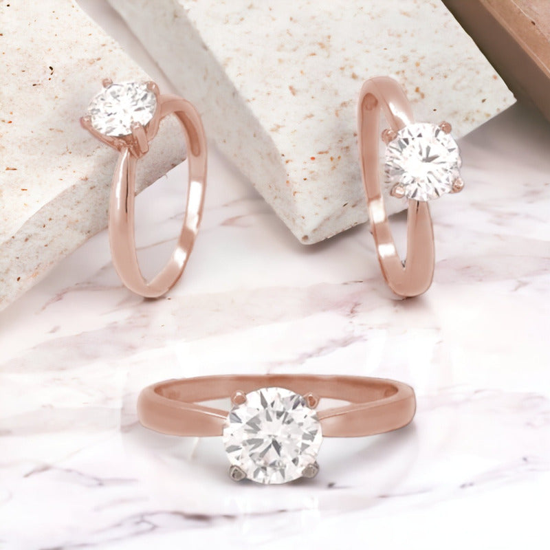 Anillo De Compromiso Oro 14k Con Moissanita 1.00ct Joy