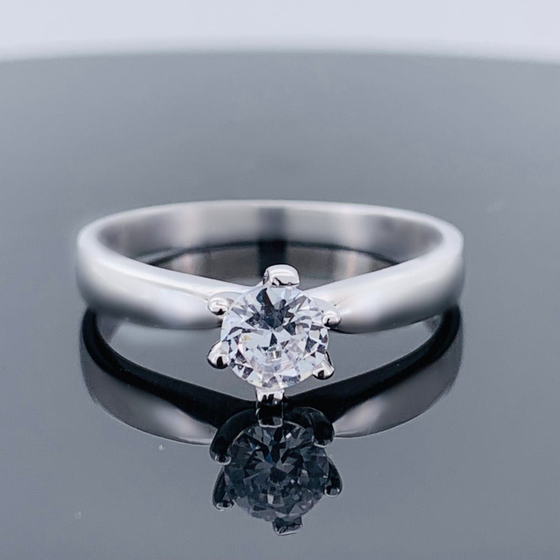 Anillo De Compromiso Oro 14k Diamante Natural .50ct