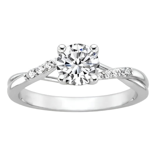 Anillo Compromiso Oro 14k Brillante Zirconia Paris.