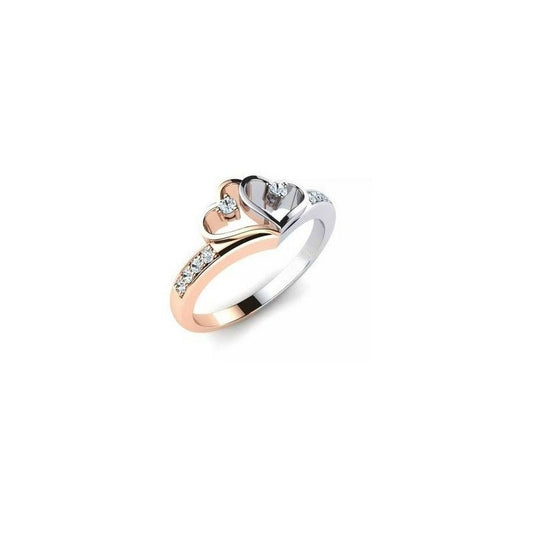 Anillo Compromiso Oro 10k  Corazón Con Cz Corte Diamante