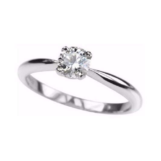 Anillo Compromiso 14k Con Brillante Swarovski Envío Gratis