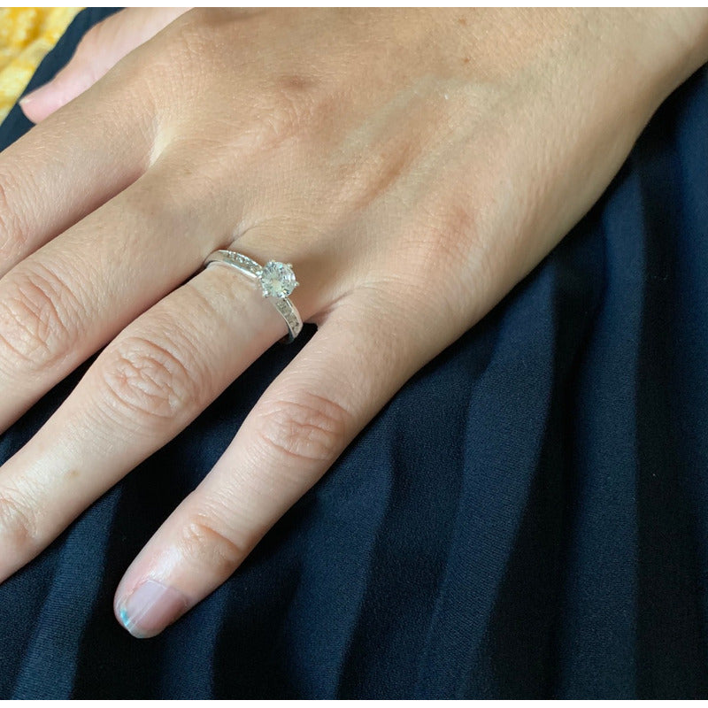 Anillo Compromiso Oro 18k Moissanita Vermij Joyeros.