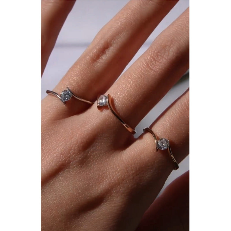 Anillo Compromiso Oro Macizo 14k Brillante Moissanita Salme