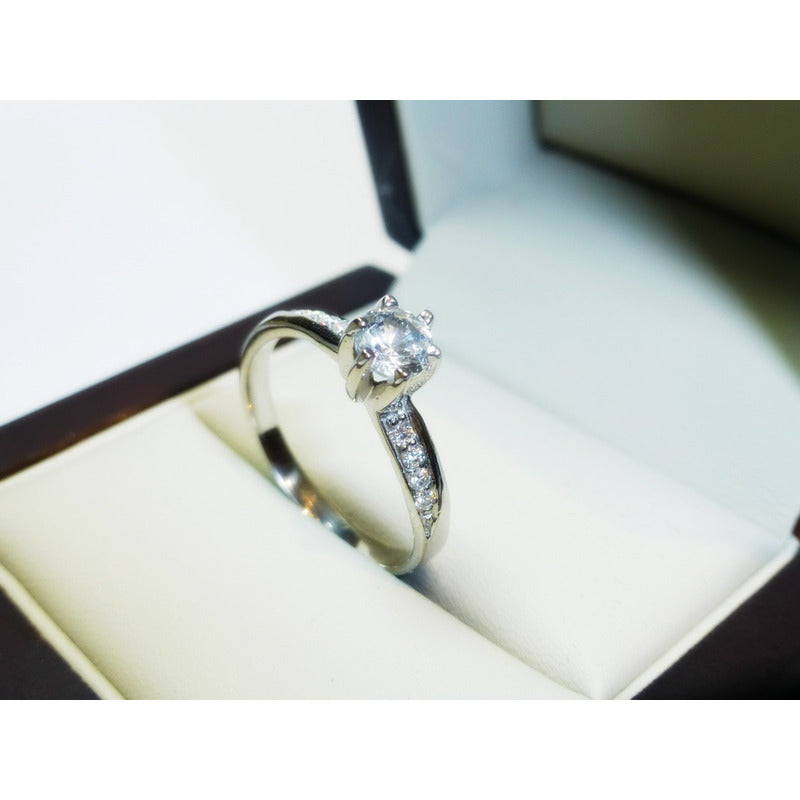 Anillo De Compromiso Oro 14k Y Zirconia Swarovski Video