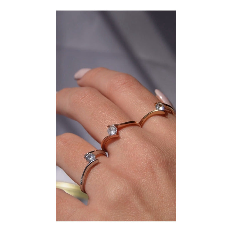Anillo Compromiso Oro Macizo 14k Brillante Moissanita Salme