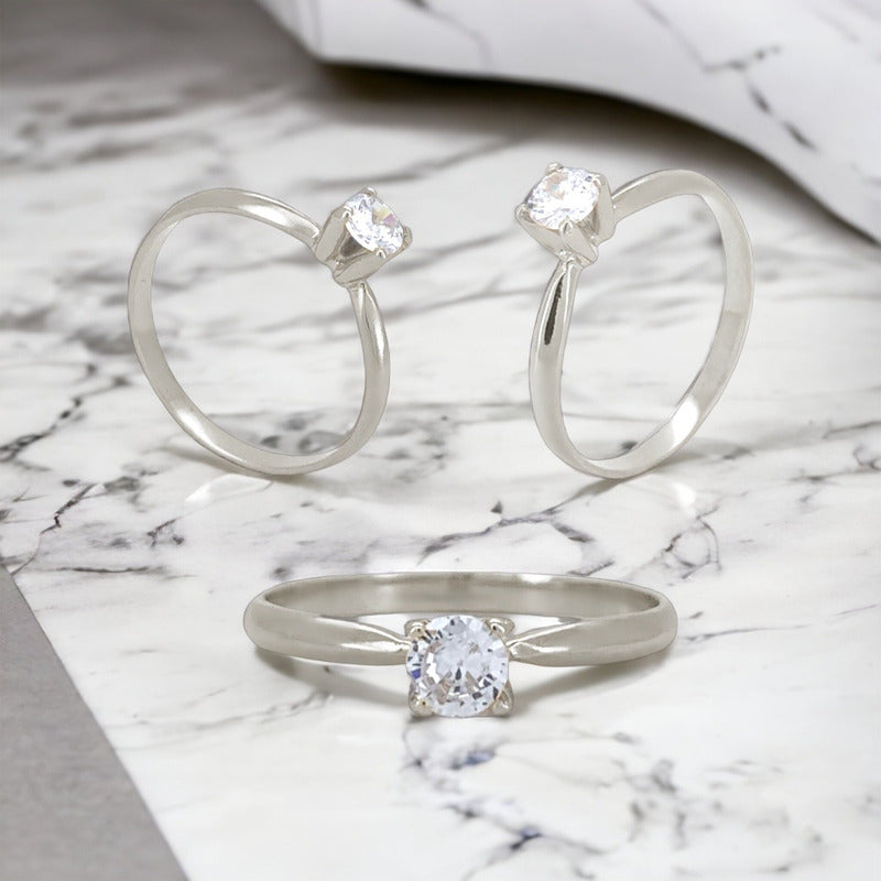 Anillo De Compromiso Oro 18k Con Moissanita 0.25ct