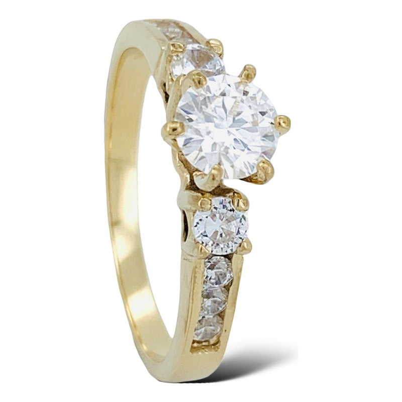 Anillo De Compromiso Plata 925 Brillantes Zirconias Paris