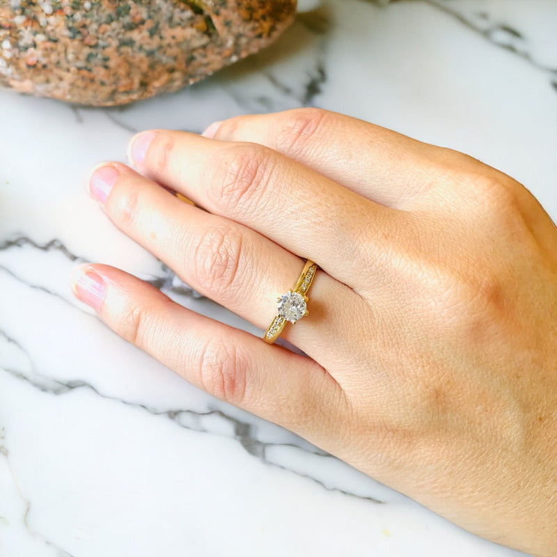 Anillo Compromiso Oro 10k Cz Premium Envío Gratis