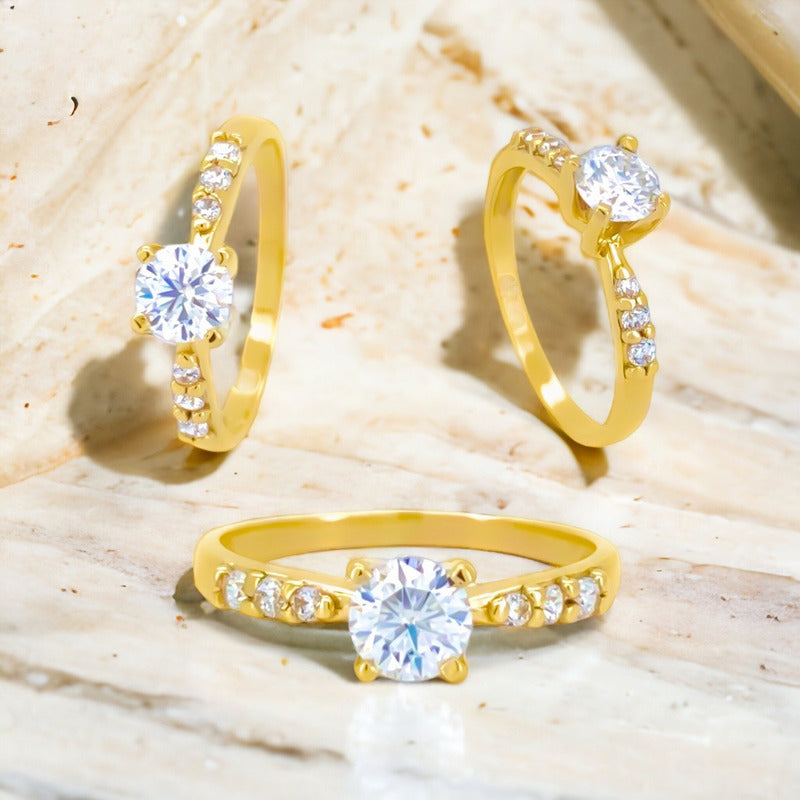 Anillo De Compromiso Oro 10k Con Moissanita 1.00ct Taylor