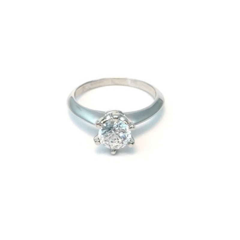 Anillo Compromiso Oro 10k  Brillante Cz 9mm Igual A 2.50ct
