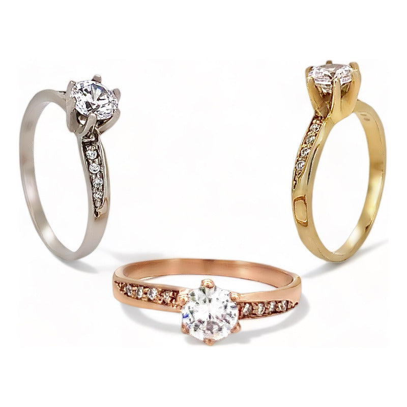 Anillo Compromiso Oro 10k Cz Premium Envío Gratis