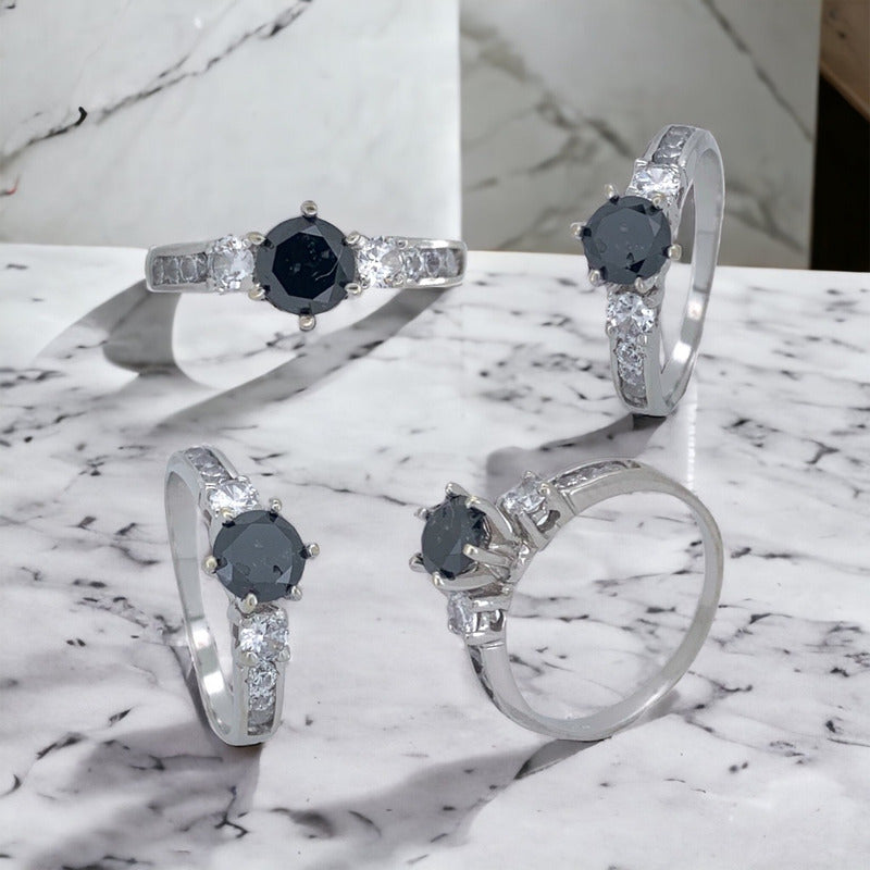 Anillo Compromiso Oro 14k Zirconias Swarovski Paris.14.c