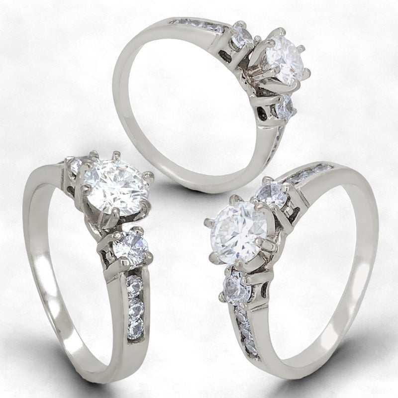 Anillo Compromiso Oro 14k Zirconia Vermij Joyeros Paris.