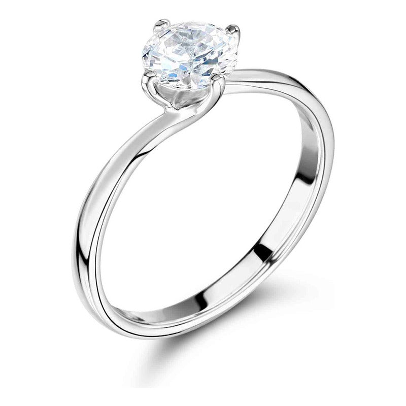 Anillo De Compromiso Oro 14k Diamante Natural .35ct