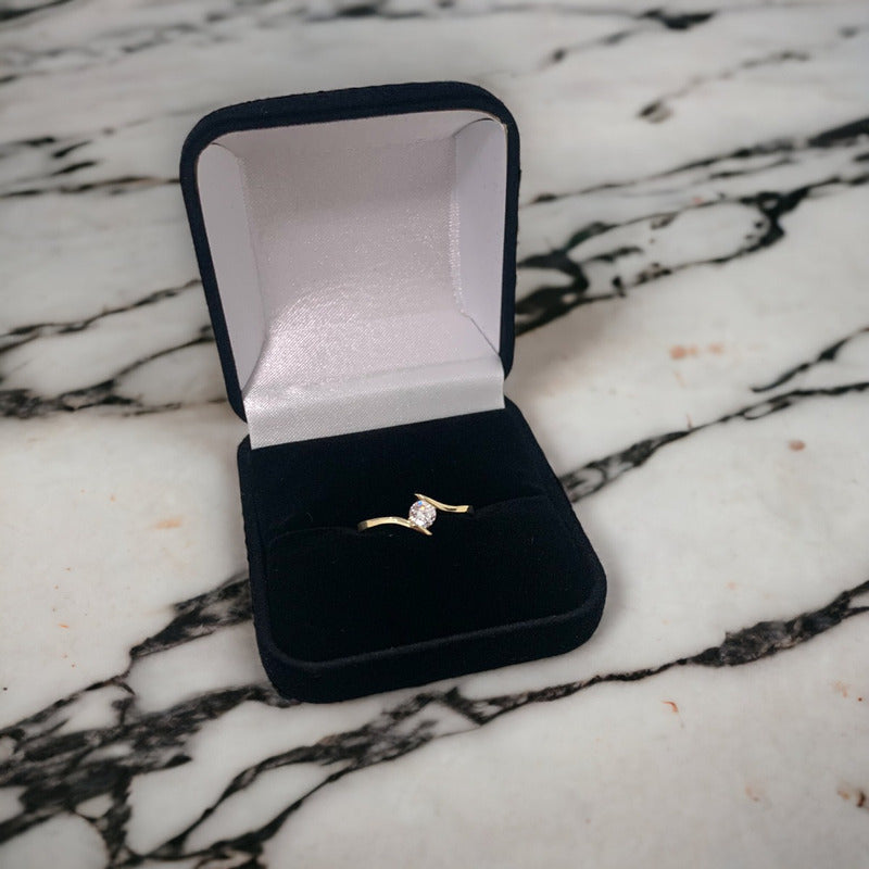 Anillo Compromiso Oro Macizo 14k Brillante Moissanita Salme