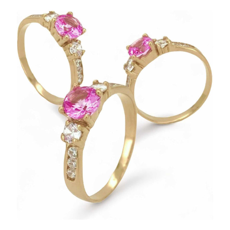 Anillo Compromiso Oro Rosa 14k Brillante Ruso Video