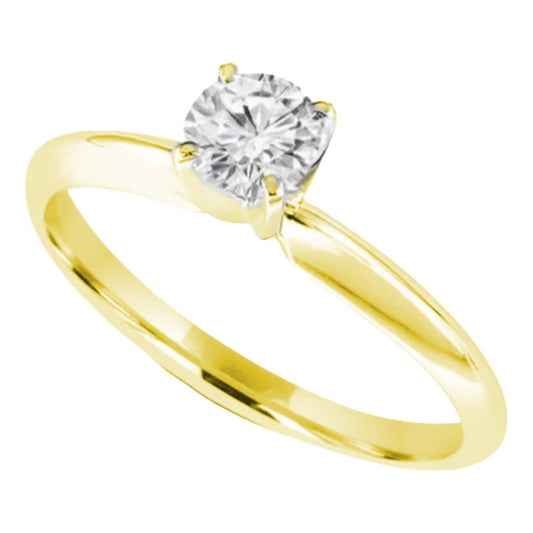 Anillo De Promesa Oro Amarillo 10k Con Brillante Love