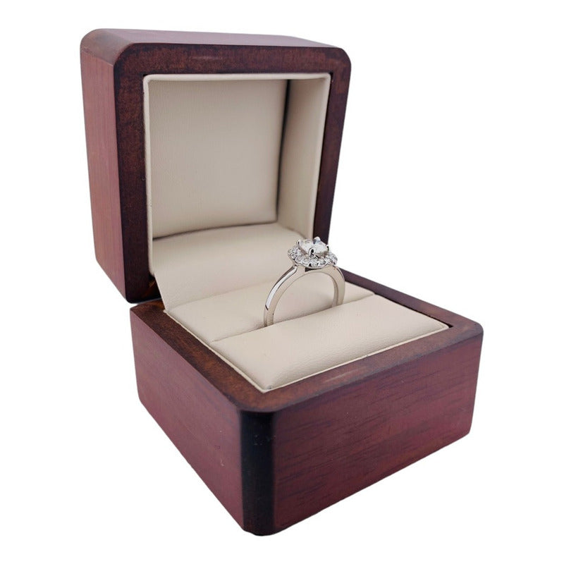 Anillo Compromiso 18kt Diamante Natural 0.92ct Certificado