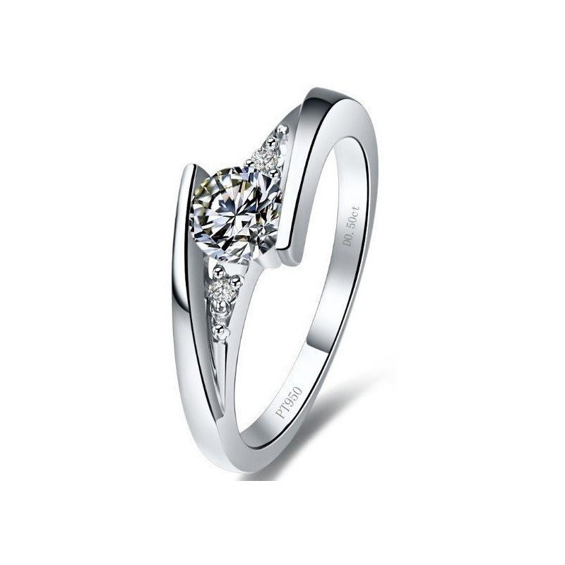 Anillo Compromiso Oro 14k Diamantes Naturales .29ct Totales