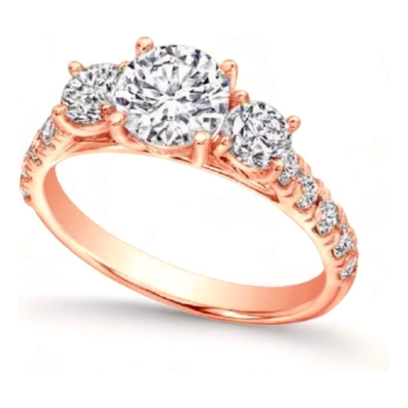 Anillo Compromiso Oro 14k Moissanitas 1.15ct Modelo Roma