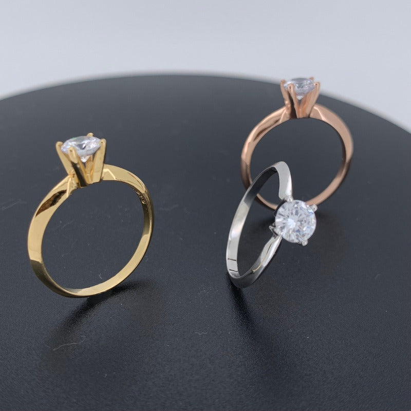 Anillo Compromiso Oro 10k Love Brillante.