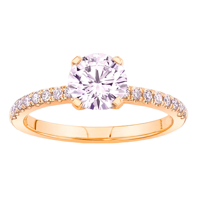 Anillo De Compromiso Oro 14k Moissanitas 1.28ct Arz