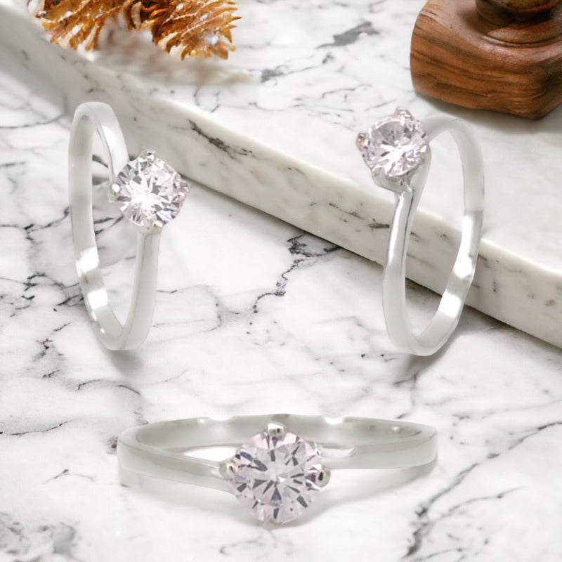 Anillo Compromiso Oro 18k Diamante Creado Certificado Igi T2