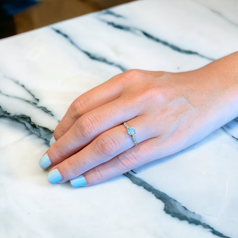 Anillo Compromiso Oro 10k Brillante Taylor Vermij Joyeros.