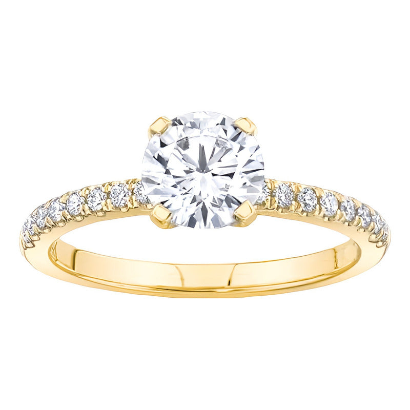 Anillo De Compromiso Oro 14k Moissanitas 1.28ct Arz