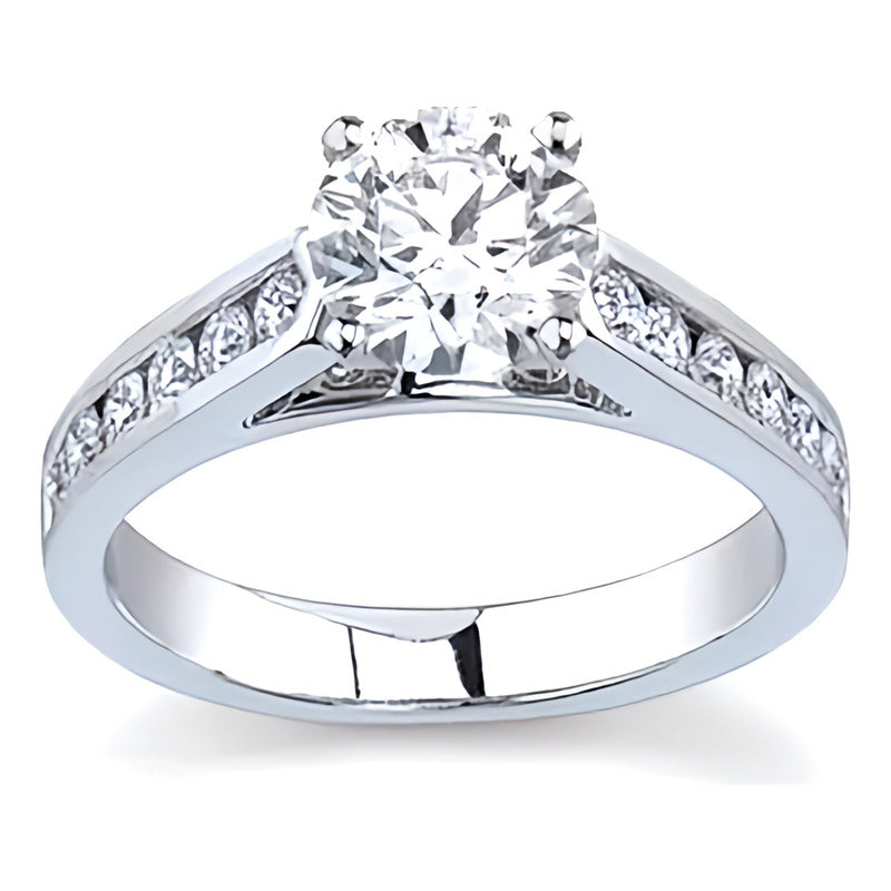 Anillo Compromiso Oro 18k Diamante Creado Certificado Igi Jn