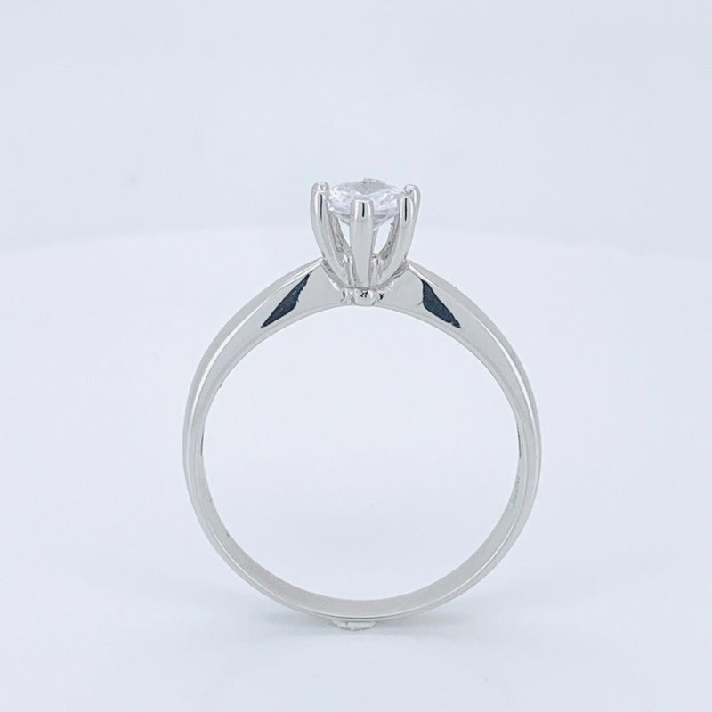 Anillo De Compromiso Oro 14k Diamante Natural .50ct