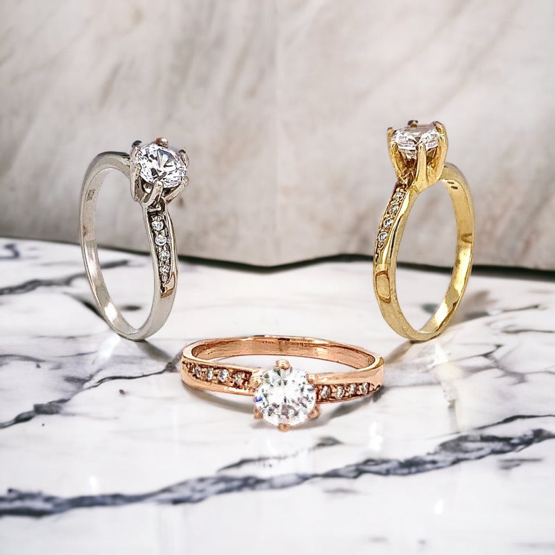 Anillo Compromiso Oro 10k Cz Premium Envío Gratis