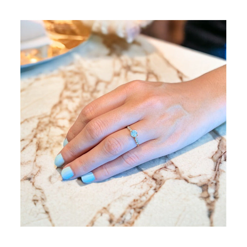 Anillo De Compromiso Oro 10k Con Moissanita 1.00ct Taylor