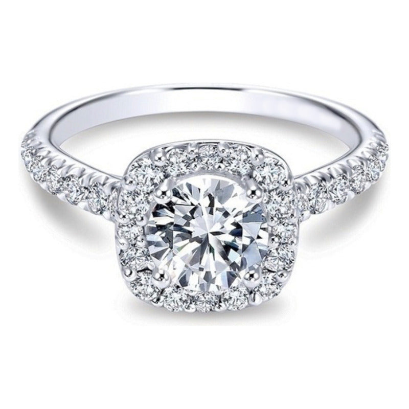 Anillos Compromiso Oro 18k Diamantes Creados Certificado Igi