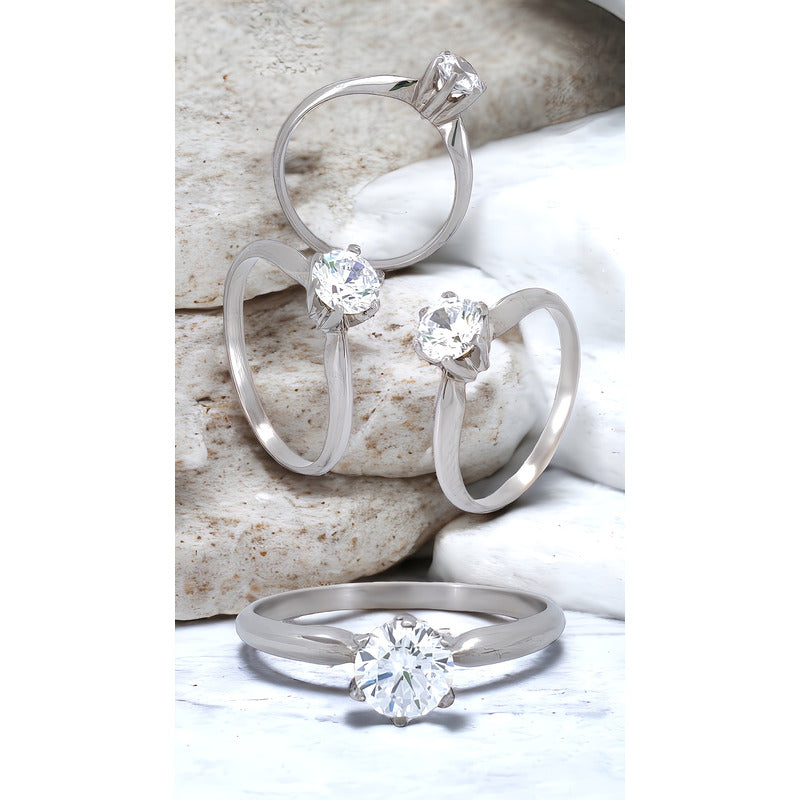 Anillo Compromiso Oro 18k Diamante Creado Certificado Igi