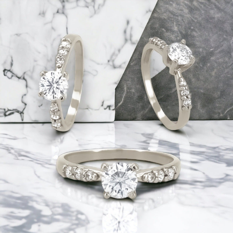 Anillo De Compromiso Oro 10k Con Moissanita 0.50ct Taylor