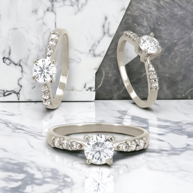 Anillo De Compromiso Oro 10k Con Moissanita 1.00ct Taylor