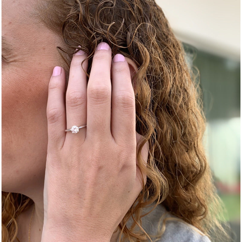 Anillo Compromiso Oro 10k Love Brillante.