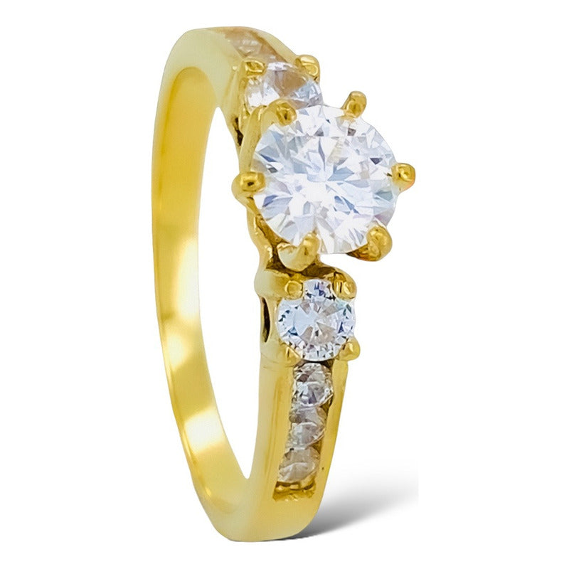 Anillo De Compromiso Oro 10k Moissanita Certificado Dama Prs