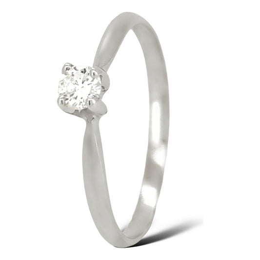 Anillo De Compromiso Oro 14k Diamante Natural .15ct