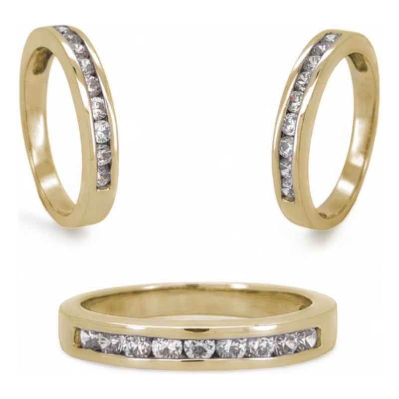 Churumbela Oro 10 K Con Zirconias Corte Brillante